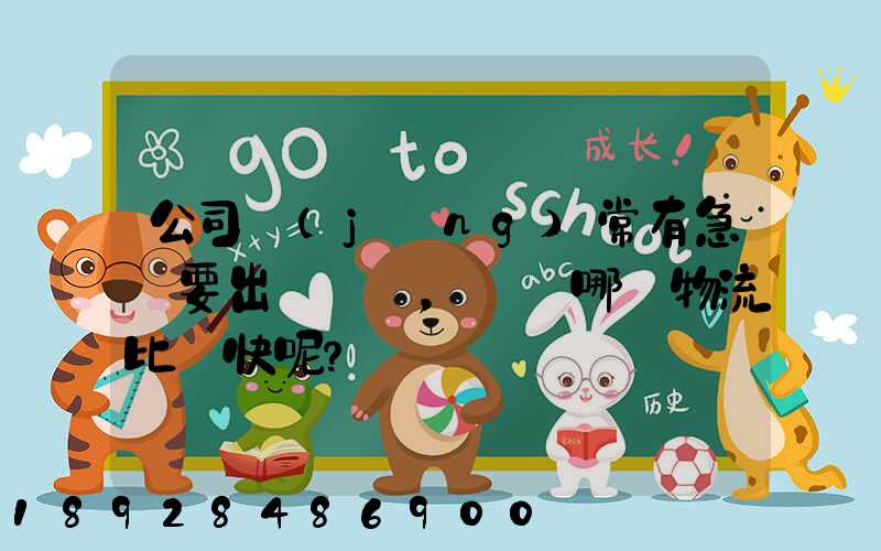 公司經(jīng)常有急貨要出，請問哪個物流比較快呢？